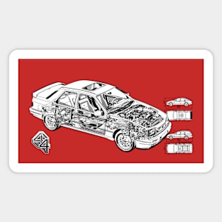 FORD SIERRA 4x4 - cutaway technical image Magnet